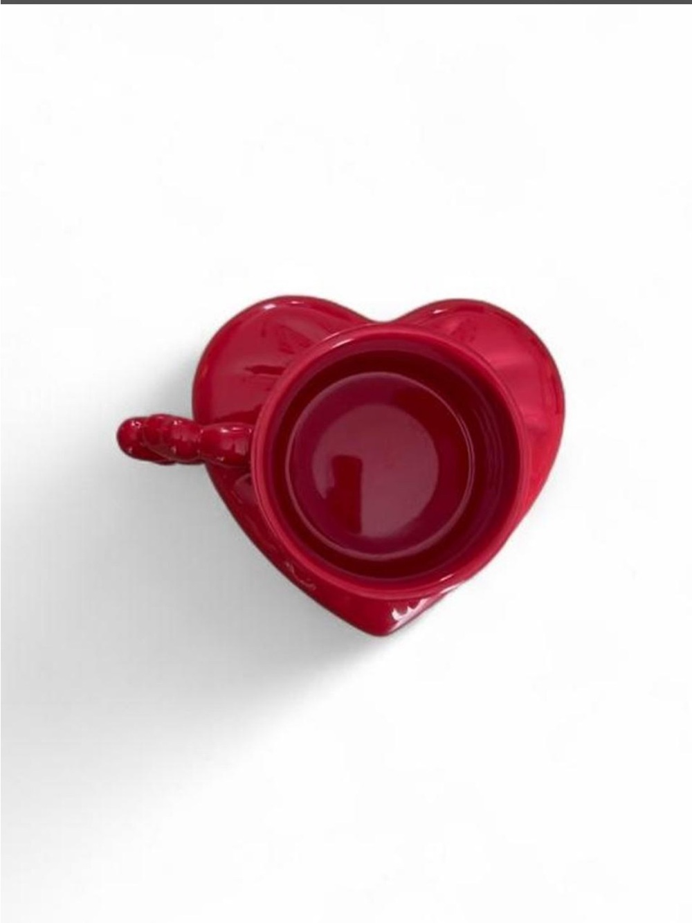 Red Heart Ceramic Mug & Saucer - Unbranded